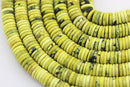 yellow turquoise Heishi Rondelle Discs beads