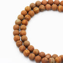 wood grajasper matte round beads