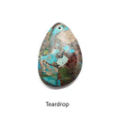Light Blue Sea Sediment Jasper Pendant Teardrop or Irregular Shape Approx 30x40mm