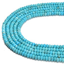 Blue Turquoise Faceted Rondelle Beads Size 2x3mm 3x4mm 15.5'' Strand