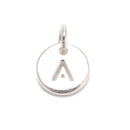 925 Sterling Silver Letter A to Z Pendant Charm Size 10mm Sold 3 Pcs Per Bag
