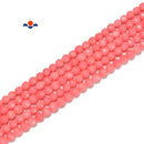 Pink Bamboo Coral Faceted Round Beads Size 2mm 3mm 4mm 15.5'' Strand