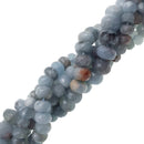 multi color aquamarine faceted rondelle beads