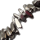 Silver Plated Agate Irregular Slab Slice Stick Points Beads 30-40mm 15.5" Strand