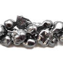 Dark Gray Coated Fresh Water Pearl Baroque Flameball Beads 16x20mm 15.5" Strand
