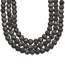 Black Lava Stone Heart Shape Beads Size 10mm 12mm 15.5'' Strand