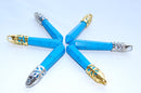 blue howlite turquoise pendant gold silver plated
