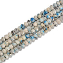 K2 Jasper Faceted Rondelle Beads Size 4x6mm 15.5'' Strand