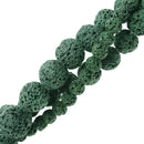 dark green lava rock stone beads