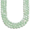 green moonstone faceted oval beads