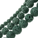 dark green lava rock stone beads