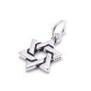 925 Sterling Silver Hexagon Pendant Charm Size 11x14.5mm 3 Pcs Per Bag