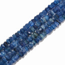 Dark Blue Kyanite Irregular Faceted Rondelle Size 4x6mm 4x7mm 15.5'' Strand