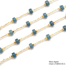 2x4mm Heishi Disc Beads Multi Gemstone Chain Sold One Meter Per Bag