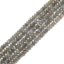 Natural Labradorite Faceted Irregular Rondelle Beads Size 4x6mm 15.5'' Strand