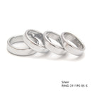 Four Sizes Hematite Band Ring Basic Ring Flat Ring 4 Pcs Per Bag Sale by Bag