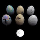 natural druzy agate egg silver gold rainbow colors