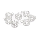 925 Sterling Silver Garland Wreath Charm Pendant Size 10mm (3pcs) 12mm (2pcs)