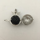 silver metal oil diffuser pendant round
