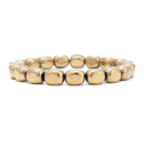 Pyrite Plated Hematite Nugget Chunk Bracelet Beads Size 8x10mm 7.5'' Length