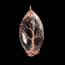 Gemstone Tree Pendant Copper Wire Wrap Eye Shape Size 25X60mm Sold Per Piece