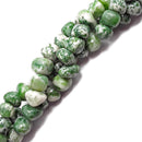 green spot jasper irregular pebble nugget beads
