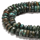 Natural Genuine Turquoise Rondelle Beads Size 11-13mm~16-20mm 15'' Strand