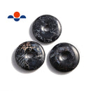 black sea sediment jasper donut circle pendant