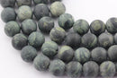 large hole kambaba jasper matte round beads