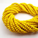 red yellow pink howlite turquoise smooth rondelle beads