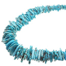 blue magnesite turquoise graduated slice discs beads