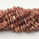 rhodochrosite faceted rondelle beads