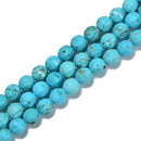 Blue Turquoise Faceted Pumpkin Beads Size 6mm 8mm 15.5'' Strand