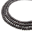black magnesite turquoise smooth rondelle
