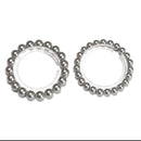 Blue Gray Shell Pearl Smooth Round Bracelet 8mm 10mm 7.5" Length