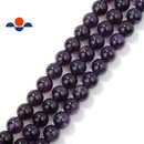 natural amethyst smooth round beads