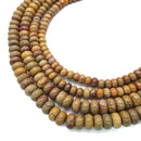 Natural Autumn Jasper Smooth Rondelle Beads Size 4x6mm 5x8mm 15.5'' Strand