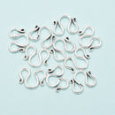 925 Sterling Silver "U " Shape Connected Clasp Size 10x14mm Sold 5Pcs Per Bag