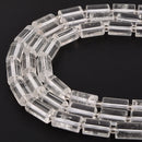 Clear Quartz Faceted Cylinder Beads Size 10x16mm 15.5'' Strand