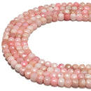Natural Pink Opal Faceted Square Cube Dice Beads Size 4mm 15.5" Strand