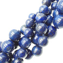 lapis lazuli smooth round beads