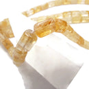 citrine smooth triangle tube shape beads