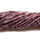 Natural Mozambique Garnet Faceted Round Beads Size 2mm 15.5'' Strand