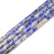 Natural Blue Spot Jasper Cylinder Tube Beads Size 4x13mm 15.5'' Strand