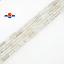 white turquoise round tube beads