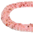 Natural Red Phantom Quartz Diamond Cut Nugget Beads Size 3-5mm 15.5'' Strand