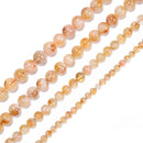 Natural Citrine Smooth Round Beads Size 6mm 8mm 10mm 12mm 15.5'' Strand