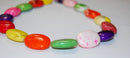 multi color howlite oval shape beads