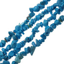 blue magnesite turquoise irregular nugget chips beads