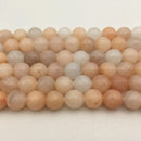 large hole pink aventurine faceted round beads